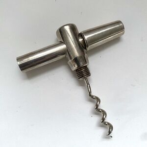 vintage Reed and Barton silver wine cork screw opener